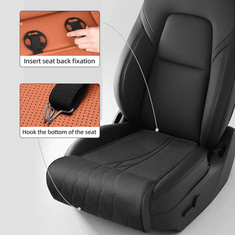Extension de Siège de Voiture Support de Jambes en Cuir Design Ergonomique Antidérapant - وسادة تمديد مقعد السيارة لدعم الأرجل - Accessoires Auto/Moto - صورة 2