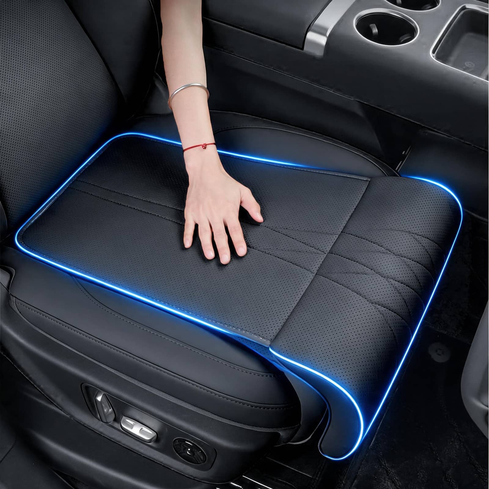 Extension de Siège de Voiture Support de Jambes en Cuir Design Ergonomique Antidérapant - وسادة تمديد مقعد السيارة لدعم الأرجل