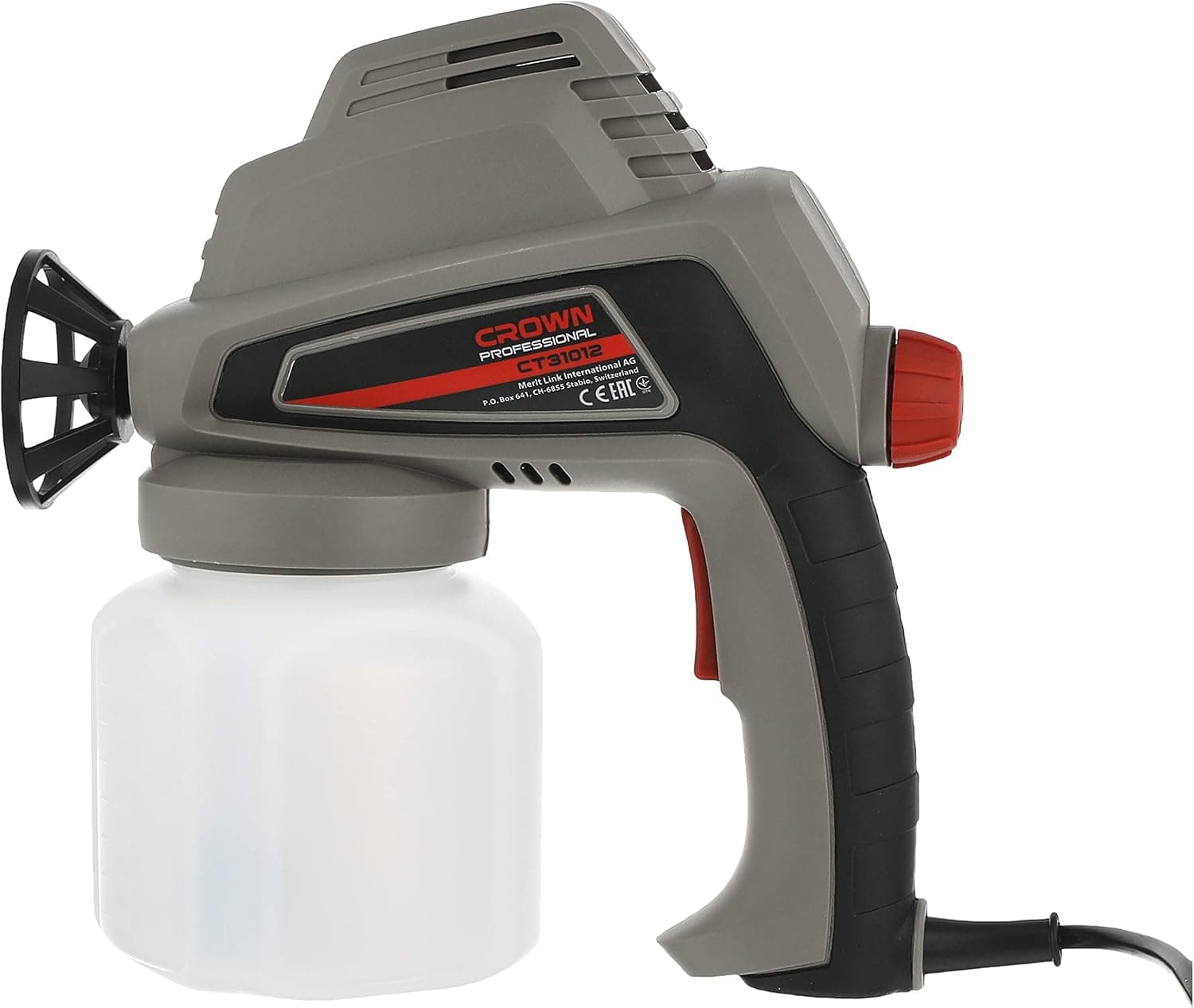 Pistolet à Peinture Électrique Crown 80W 700ml CT31012 Pression 140 Bar - مسدس رش دهان كهربائي 80 واط سعة 700 مل من كراون - Outillage et Bricolage - صورة 3