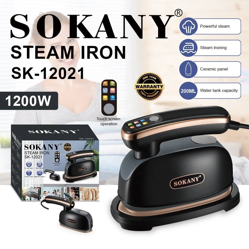 Fer à Repasser à Vapeur Sokany SK-12021 Réservoir 200ml - مكواة بخار كهربائية من سوكاني