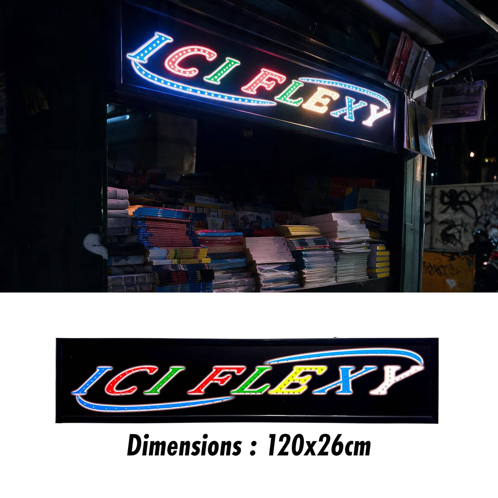 Plaque de Signalisation LED Multicolore Flexy Large V2- لوحة إشهارية ضوئية