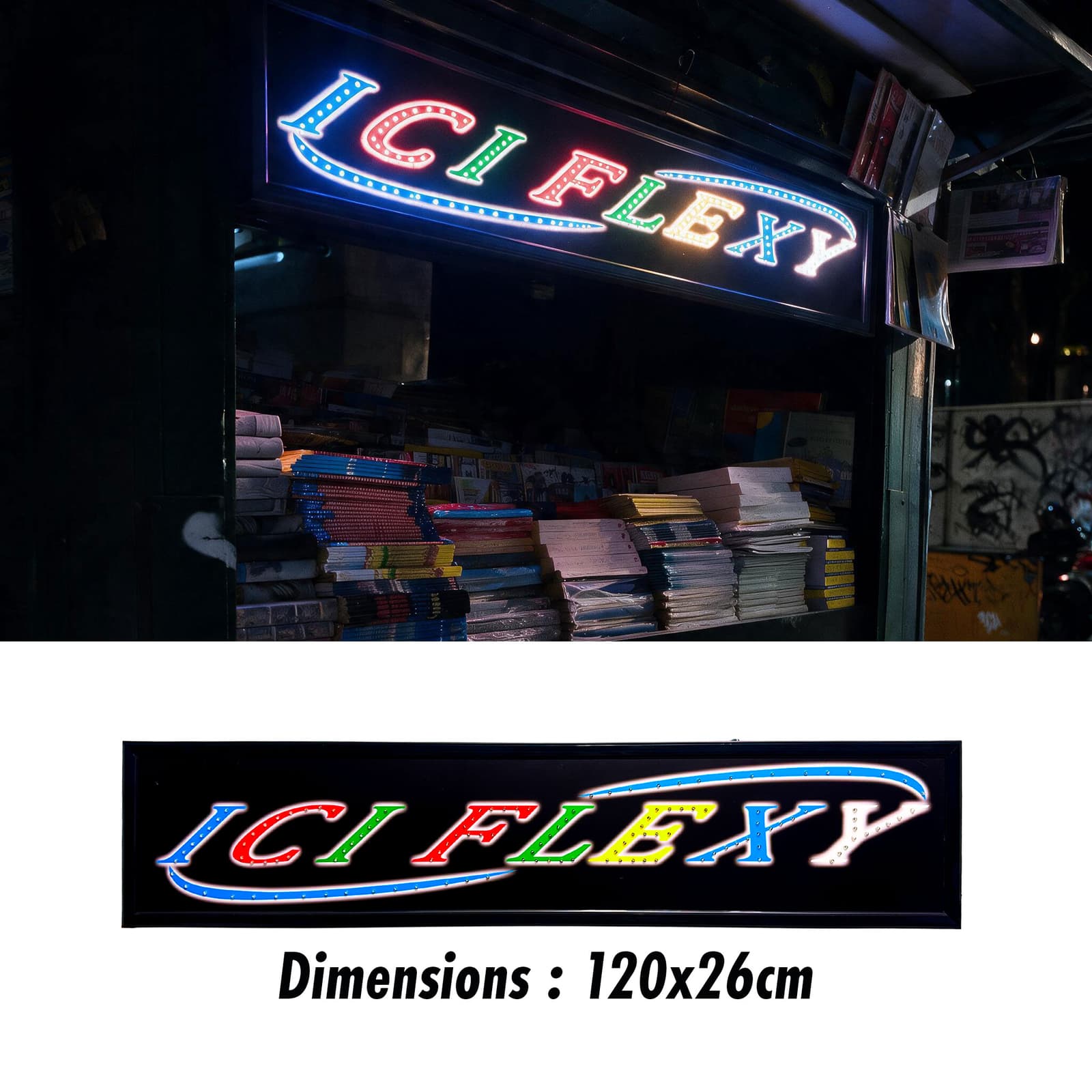 Plaque de Signalisation LED Multicolore Flexy Large V2- لوحة إشهارية ضوئية - Électronique - صورة 2
