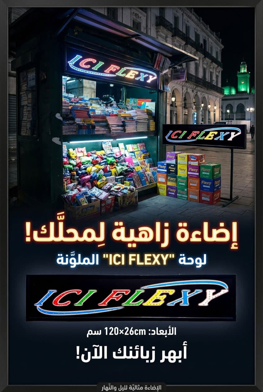 Plaque de Signalisation LED Multicolore Flexy Large V2- لوحة إشهارية ضوئية - Électronique - صورة 1