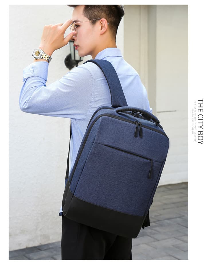Sac à Dos Ordinateur Portable Multifonctionnel avec Port de Charge USB Grand Volume SACHM07BL - حقيبة ظهر متعددة الاستخدامات للكمبيوتر المحمول والعمل مع منفذ شحن - Sac à dos et Mode - صورة 1