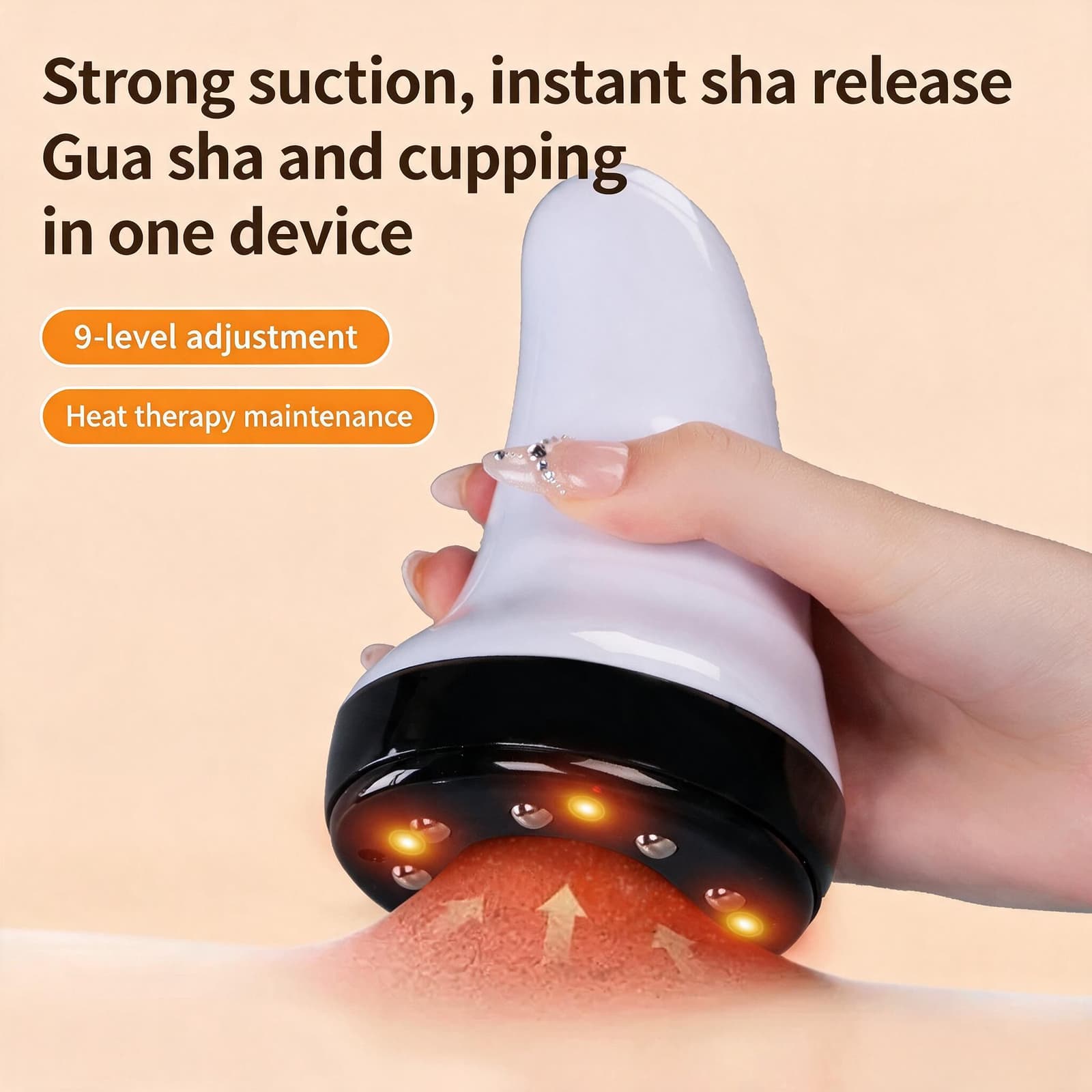Appareil de Massage et Ventouse Électrique Anti-Cellulite Aspiration Réglable 9 Niveaux - جهاز الحجامة والتدليك الكهربائي الذكي بالأشعة الحمراء - Électronique - صورة 2