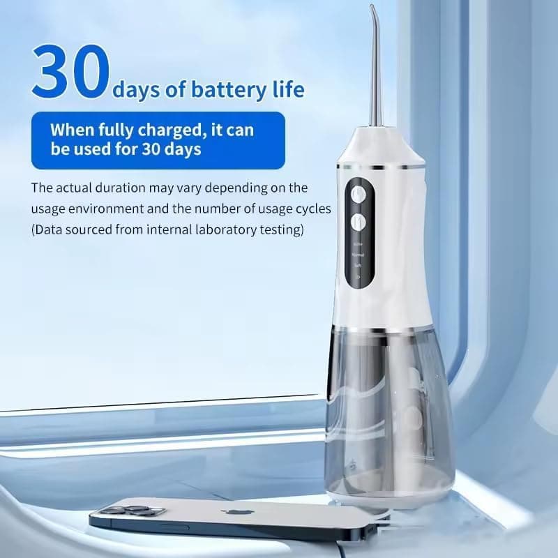 Hydropulseur Dentaire Sans Fil 380ml Pression 50-150 PSI 3 Modes - جهاز تنظيف الأسنان بالماء اللاسلكي - Soins et Beauté - صورة 3