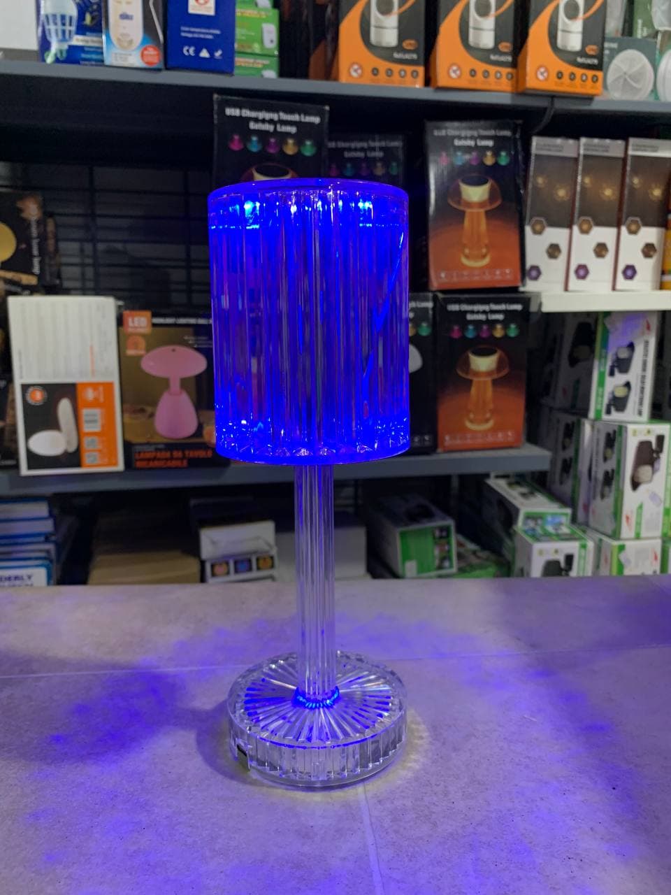 Veilleuse en cristal avec télécommande tactile USB - Décoration - صورة حقيقية 6