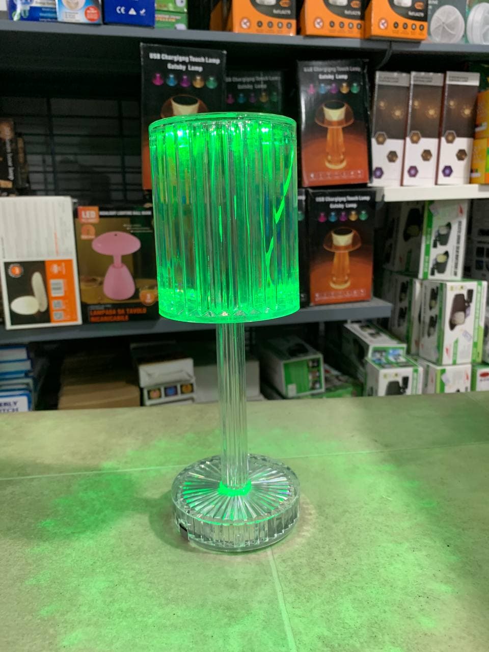 Veilleuse en cristal avec télécommande tactile USB - Décoration - صورة حقيقية 7