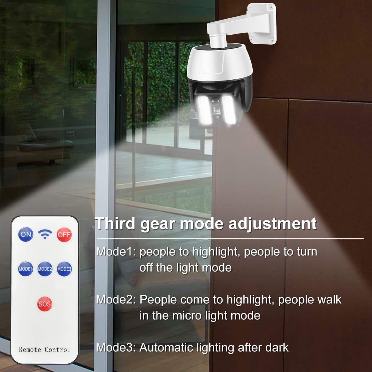 Lampes Solaires d'Extérieur avec Détecteur de Mouvement Forme De Caméra v4 - Electroménager - صورة 4