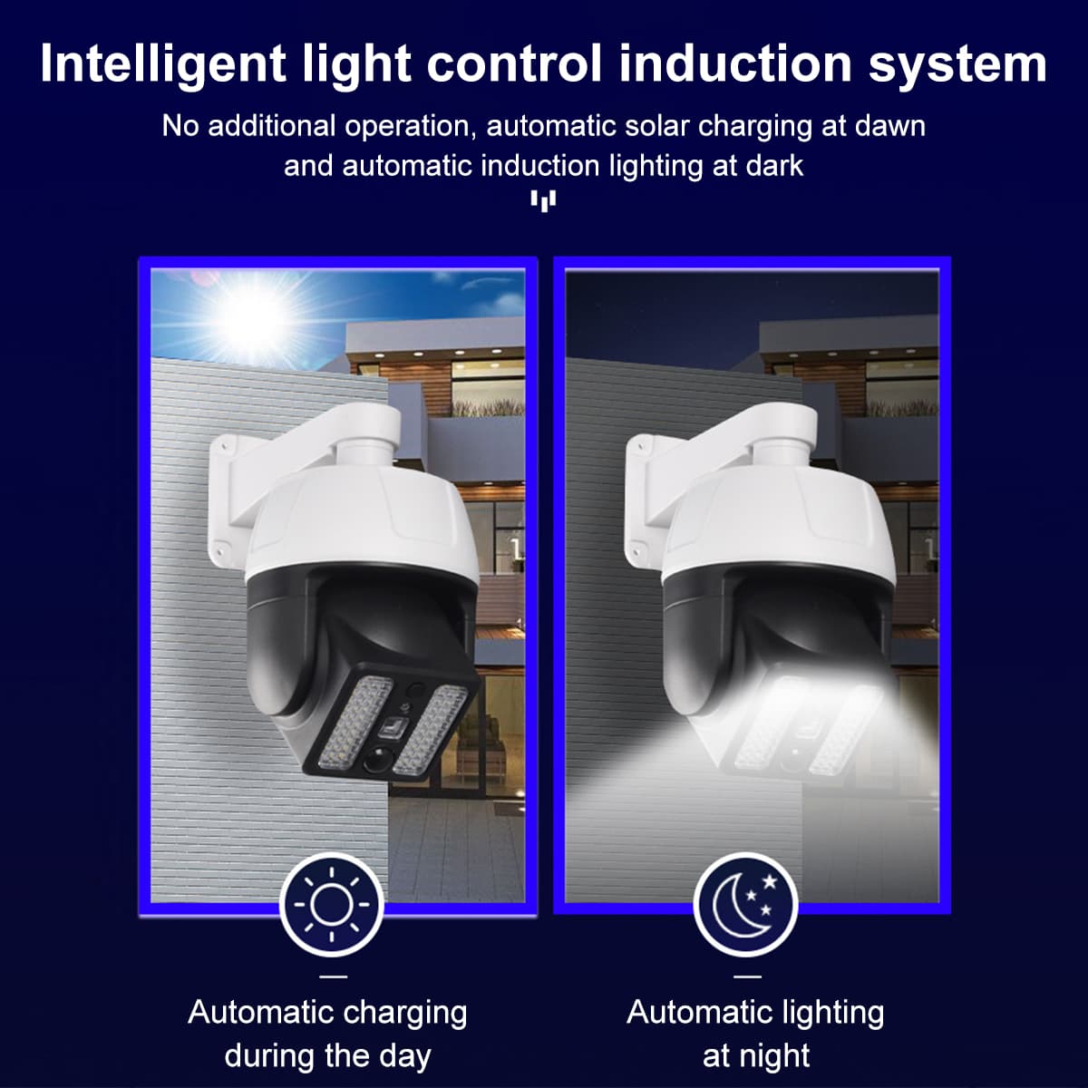 Lampes Solaires d'Extérieur avec Détecteur de Mouvement Forme De Caméra v4 - Electroménager - صورة 5