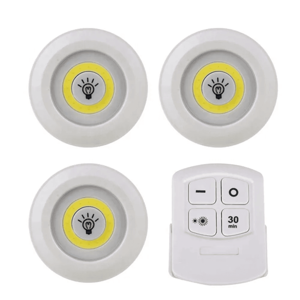 Kit de 3 lampes Led sans fil avec télécommande - Décoration - صورة 4