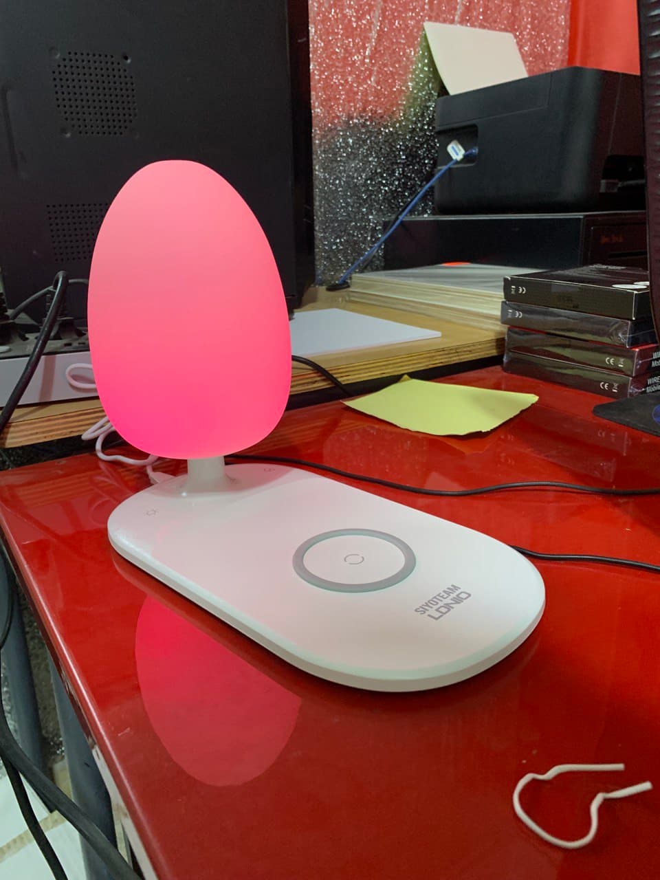 Veilleuse à luminosité réglable, chargeur de téléphone sans fil LDNIO Y3 - Électronique - صورة حقيقية 7