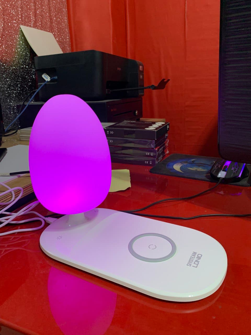Veilleuse à luminosité réglable, chargeur de téléphone sans fil LDNIO Y3 - Électronique - صورة حقيقية 11