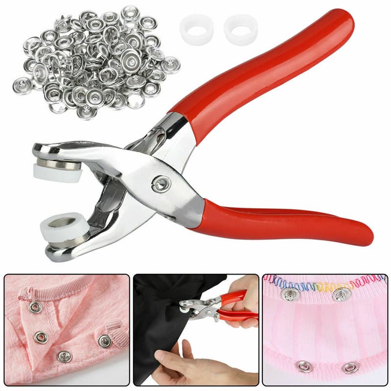 Pince à boutons-pression en métal avec pince à clip - Outillage et Bricolage - صورة 1