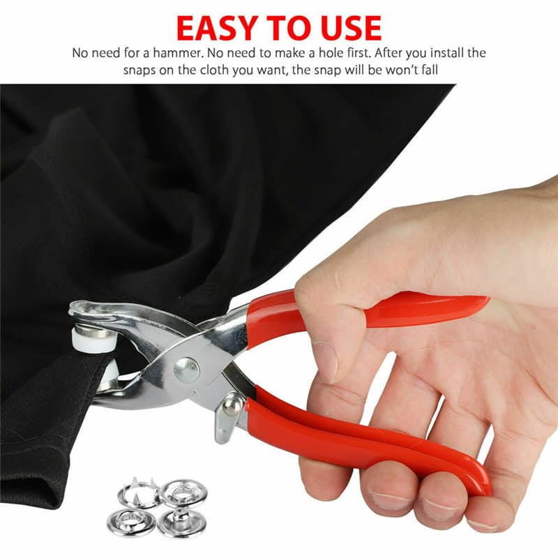 Pince à boutons-pression en métal avec pince à clip - Outillage et Bricolage - صورة 3