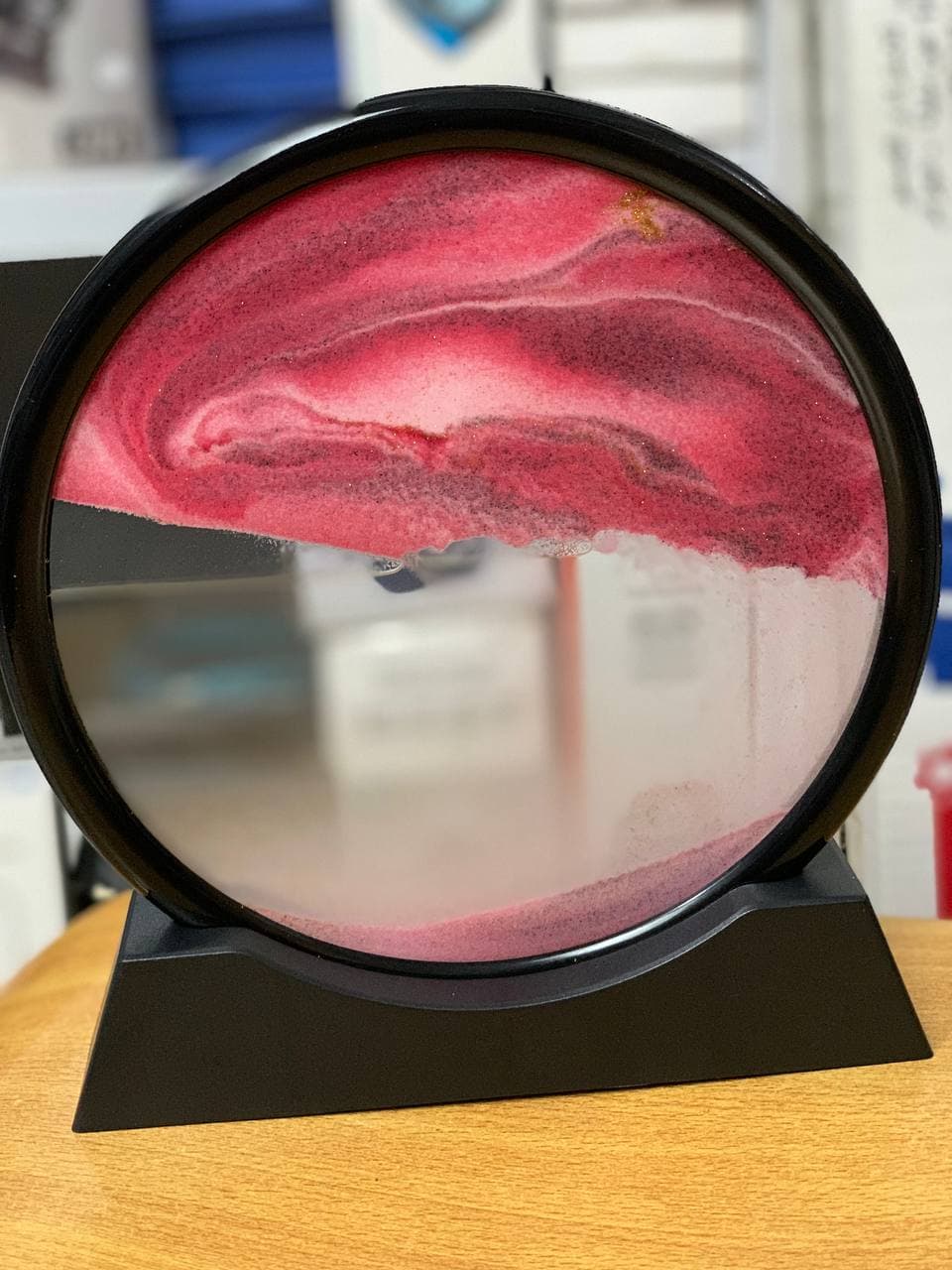 Sablier 3D en Verre rond 12 pouces pour la décoration de la maison - Décoration - صورة حقيقية 19