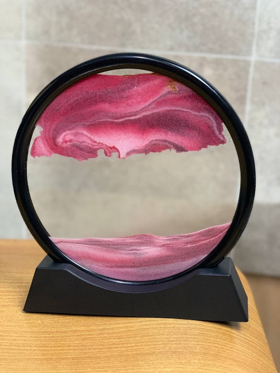 Sablier 3D en Verre rond 12 pouces pour la décoration de la maison - Décoration - صورة حقيقية 20