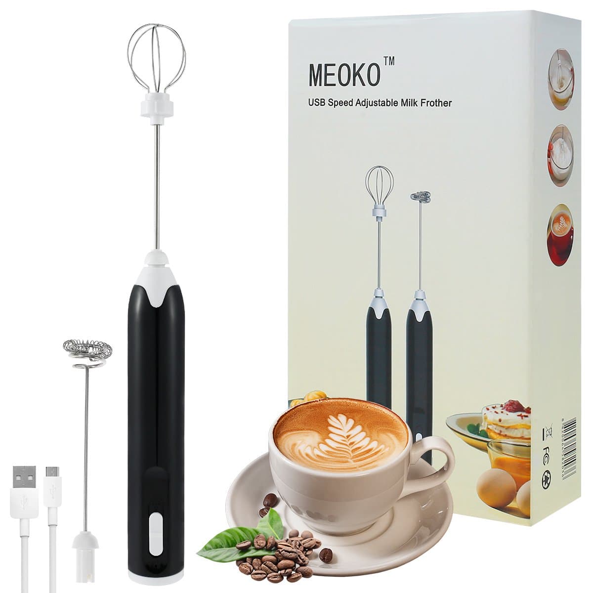 Milk shake et batteur à oeufs électrique USB Rechargeable - Maison - صورة 1