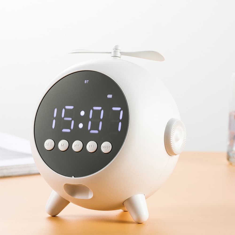 Réveil Numérique à Miroir Rechargeable avec Haut-parleur Portable Bluetooth 5.0 - Electroménager - صورة 1