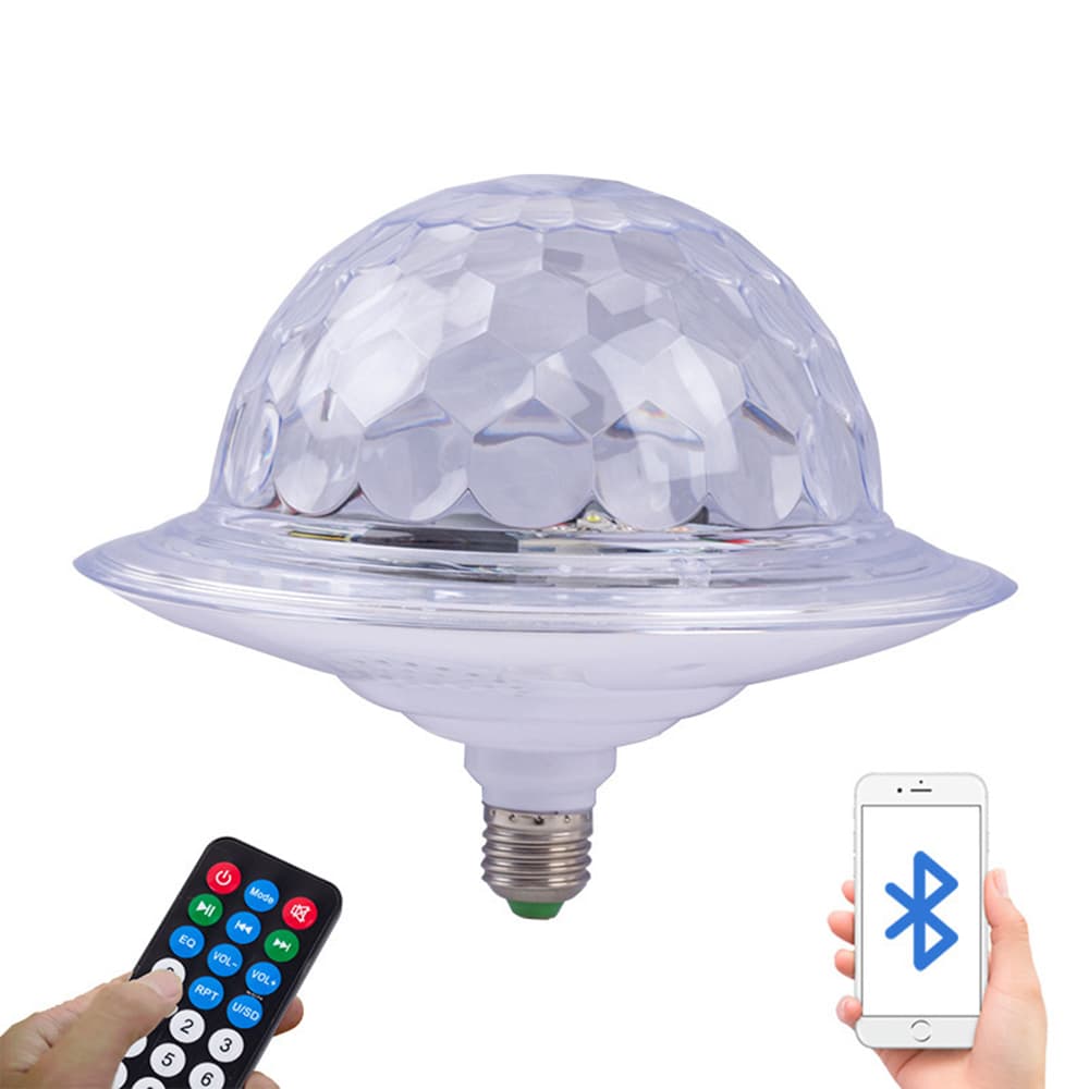 Boule Magique en Cristal UFO Musique Bluetooth LED RGB E27 - Électronique - صورة 5