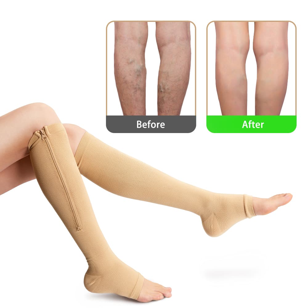zip sox chaussettes de compression pour les varices - Soins et Beauté - صورة 4