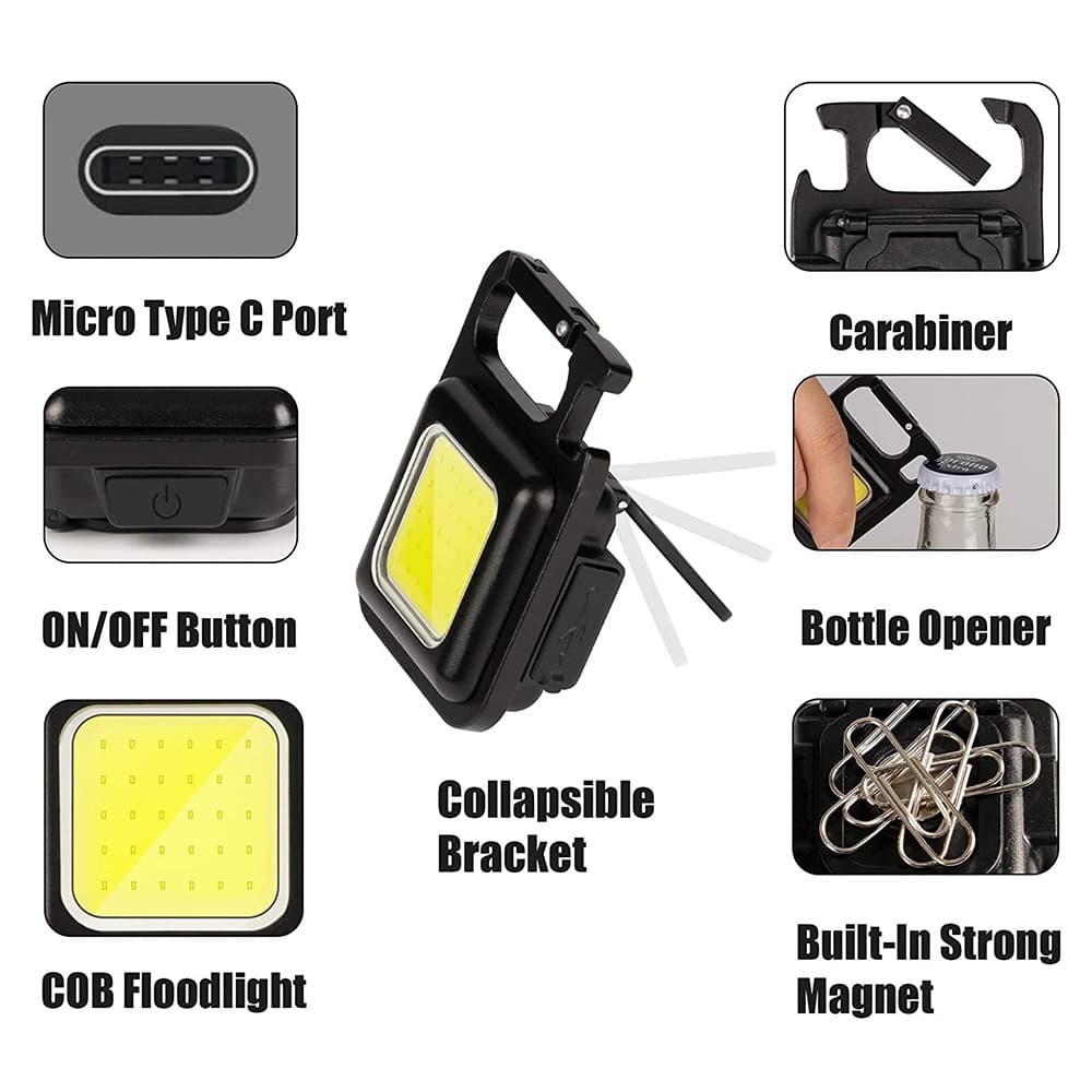 Mini lamp projecteur USB Rechargeable et Portable - Camping et Randonnée - صورة 5