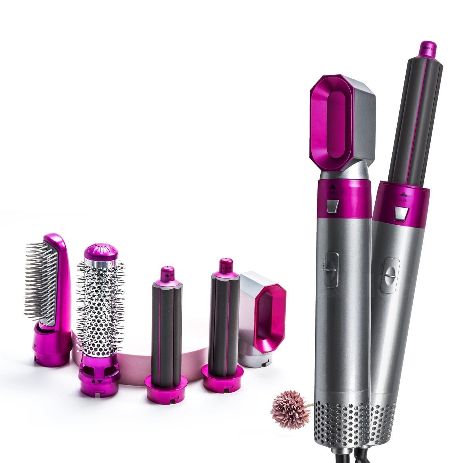 Sèche-cheveux peigne à air chaud 5in1 curling premium protection - Soins et Beauté - صورة 4
