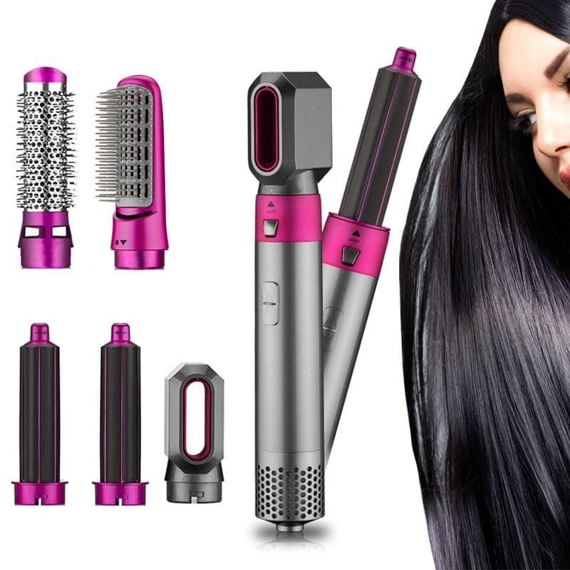 Sèche-cheveux peigne à air chaud 5in1 curling premium protection - Soins et Beauté - صورة 6