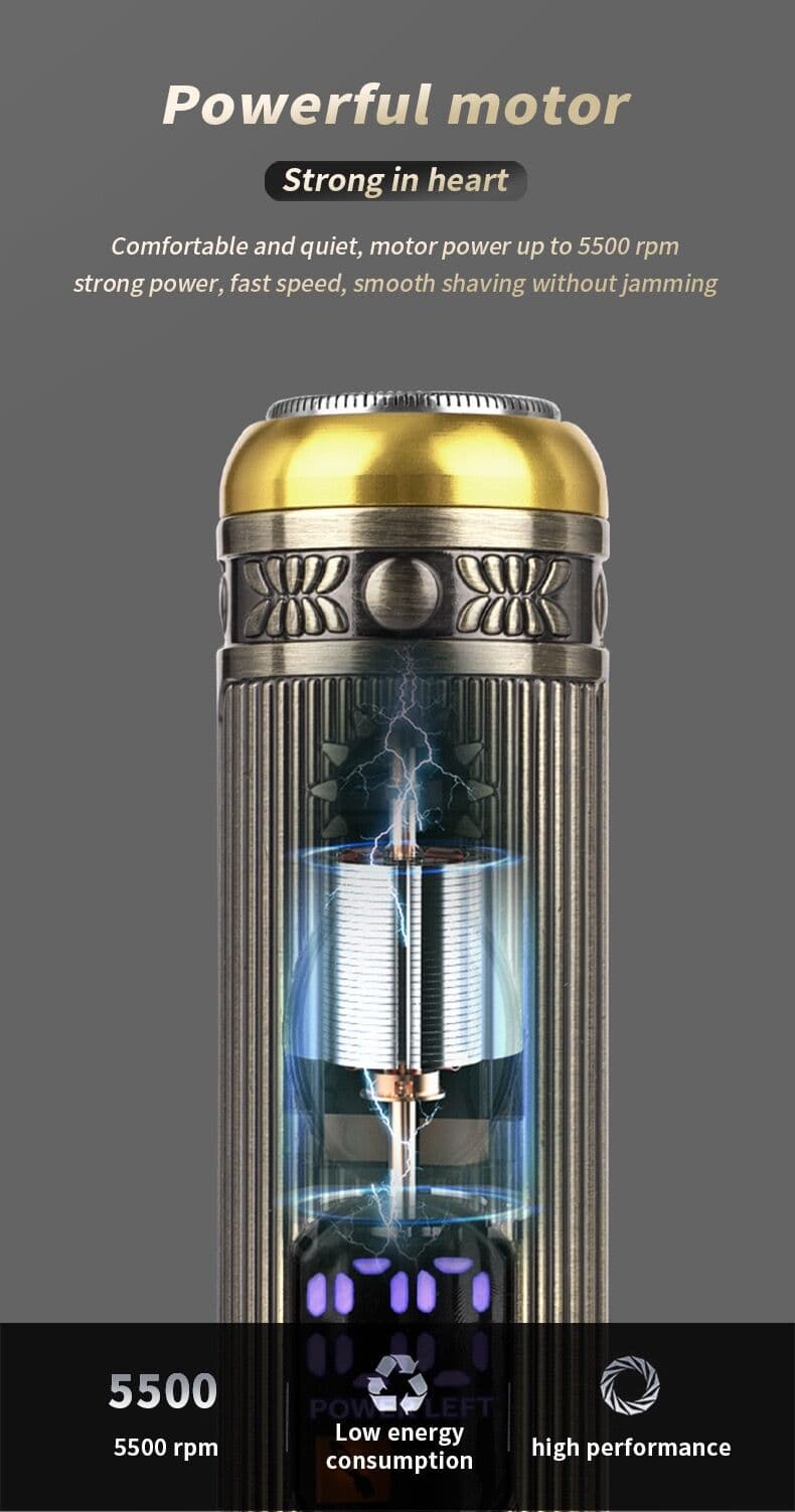 Ensemble de rasoir électrique pour hommes, tondeuse pour barbe et nez, chargeur USB, avec écran LCD - Soins et Beauté - صورة 7