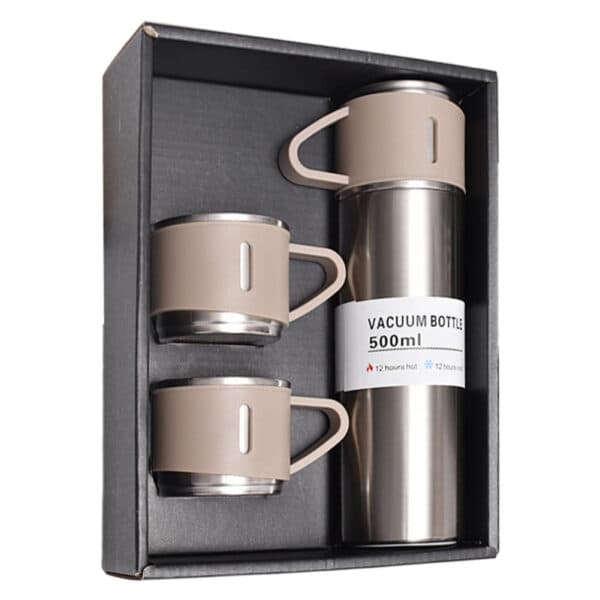 Ensemble Thermos avec 3 tasses thermique 500ml en acier inoxydable - Cuisine - صورة 8