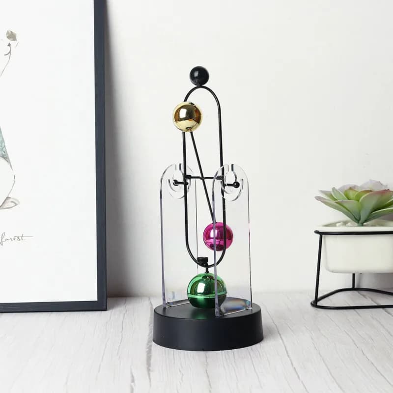 Boule d'équilibre de bureau à mouvement perpétuel,décor anti-stress - Décoration - صورة 1