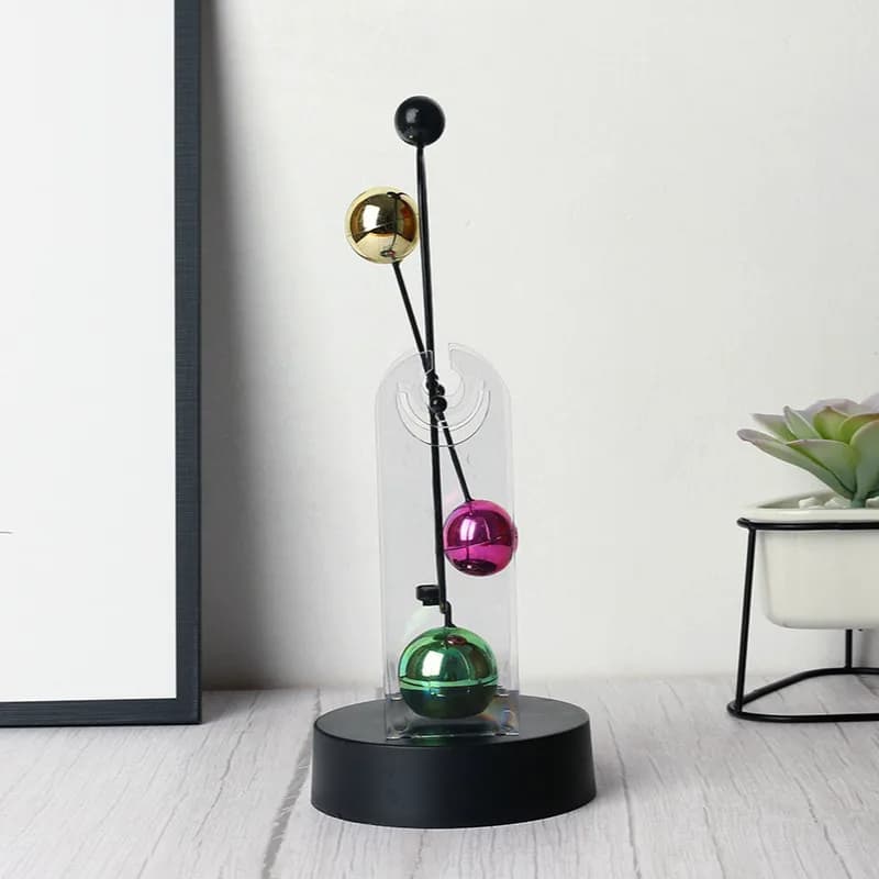 Boule d'équilibre de bureau à mouvement perpétuel,décor anti-stress - Décoration - صورة 3