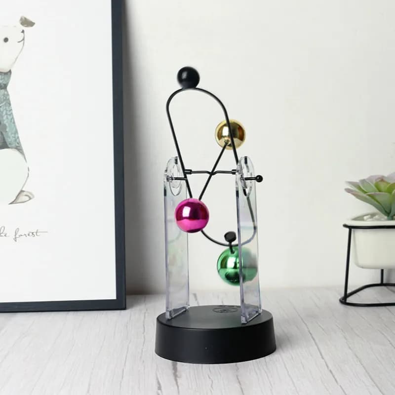 Boule d'équilibre de bureau à mouvement perpétuel,décor anti-stress - Décoration - صورة 5
