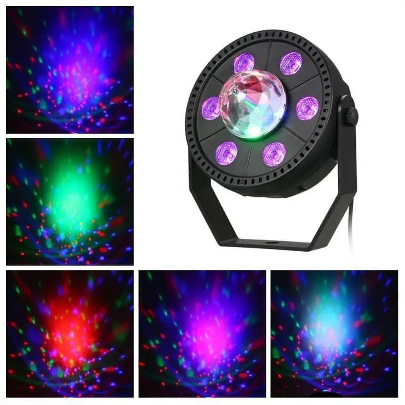 Projecteur jeux de lumiere RGB Laser rotatif 6en1 effets Stroboscope - Électronique - صورة 2