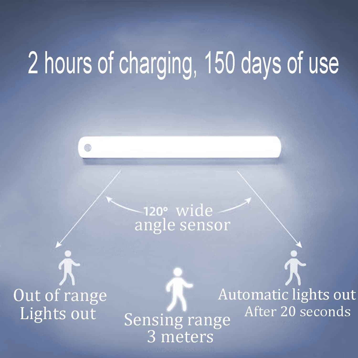 Lampe de Placard avec Detecteur de Mouvement Rechargeable et sans Fil - Décoration - صورة 2