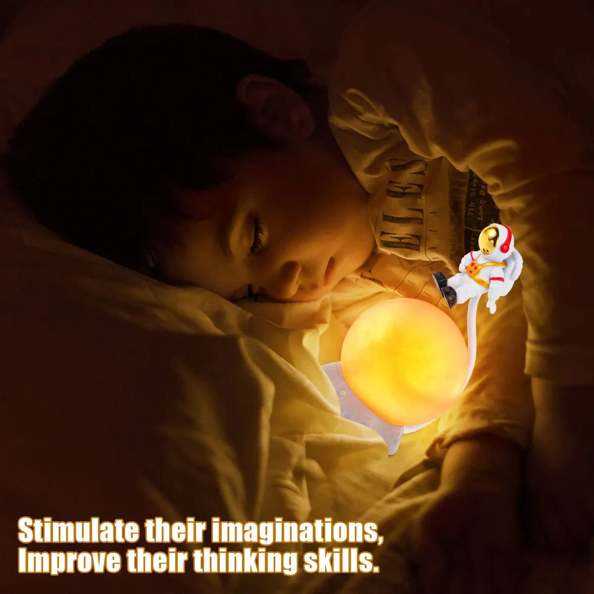 veilleuse LED 3D décoratif en forme d'astronaute Rechargeable par USB - Électronique - صورة 2