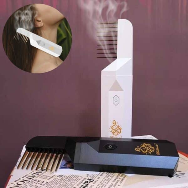Brûleur d’encens électronique avec peignes à cheveux – Ramadan Bukhoon