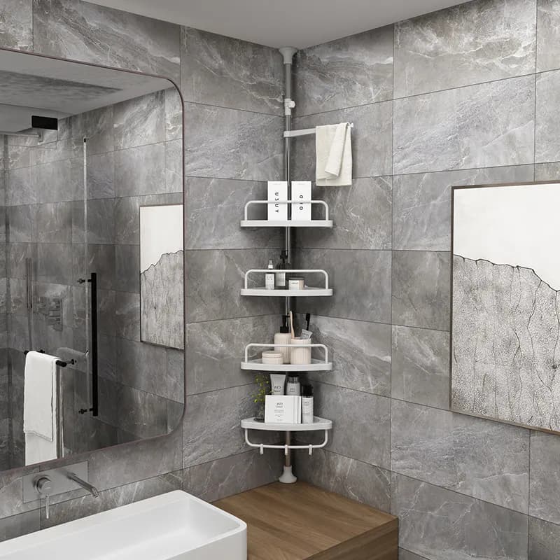 Étagère de rangement d'angle haut de gamme pour Sale de bain et toilettes 260Cm - Maison - صورة 2