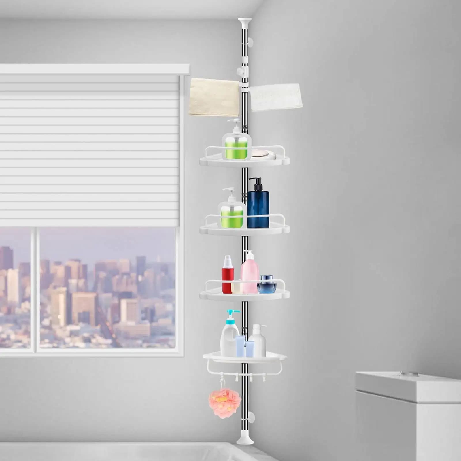 Étagère de rangement d'angle haut de gamme pour Sale de bain et toilettes 260Cm - Maison - صورة 4