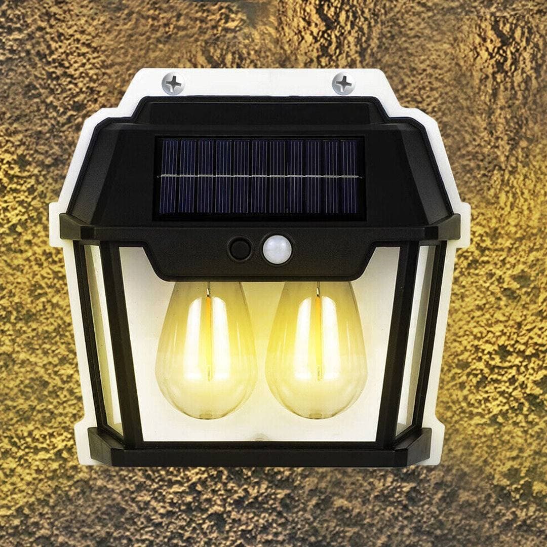 Applique murale solaire étanche pour petite maison, fil Rett à induction, lumière chaude, cour, villa, jardin, extérieur - Décoration - صورة 3