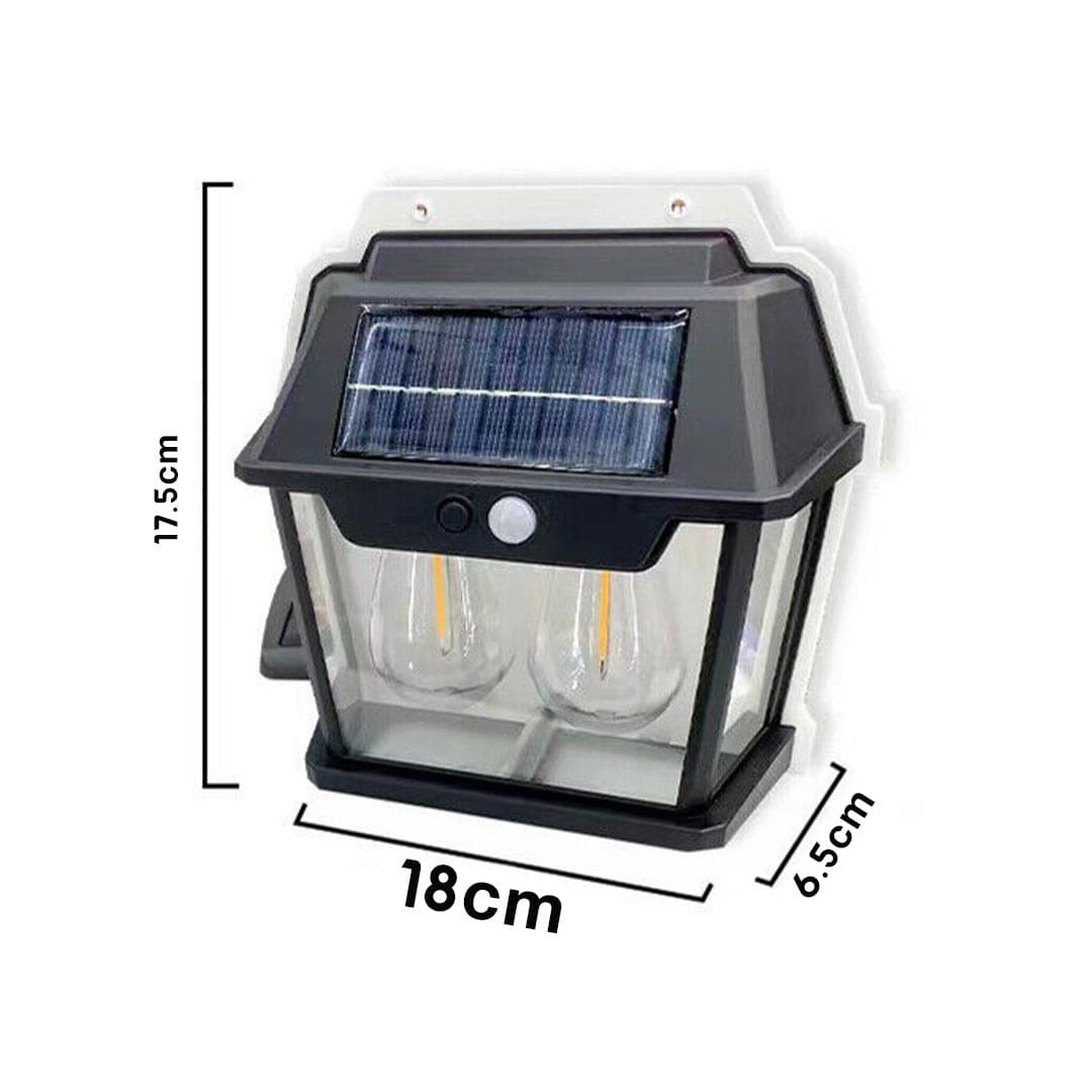 Applique murale solaire étanche pour petite maison, fil Rett à induction, lumière chaude, cour, villa, jardin, extérieur - Décoration - صورة 6