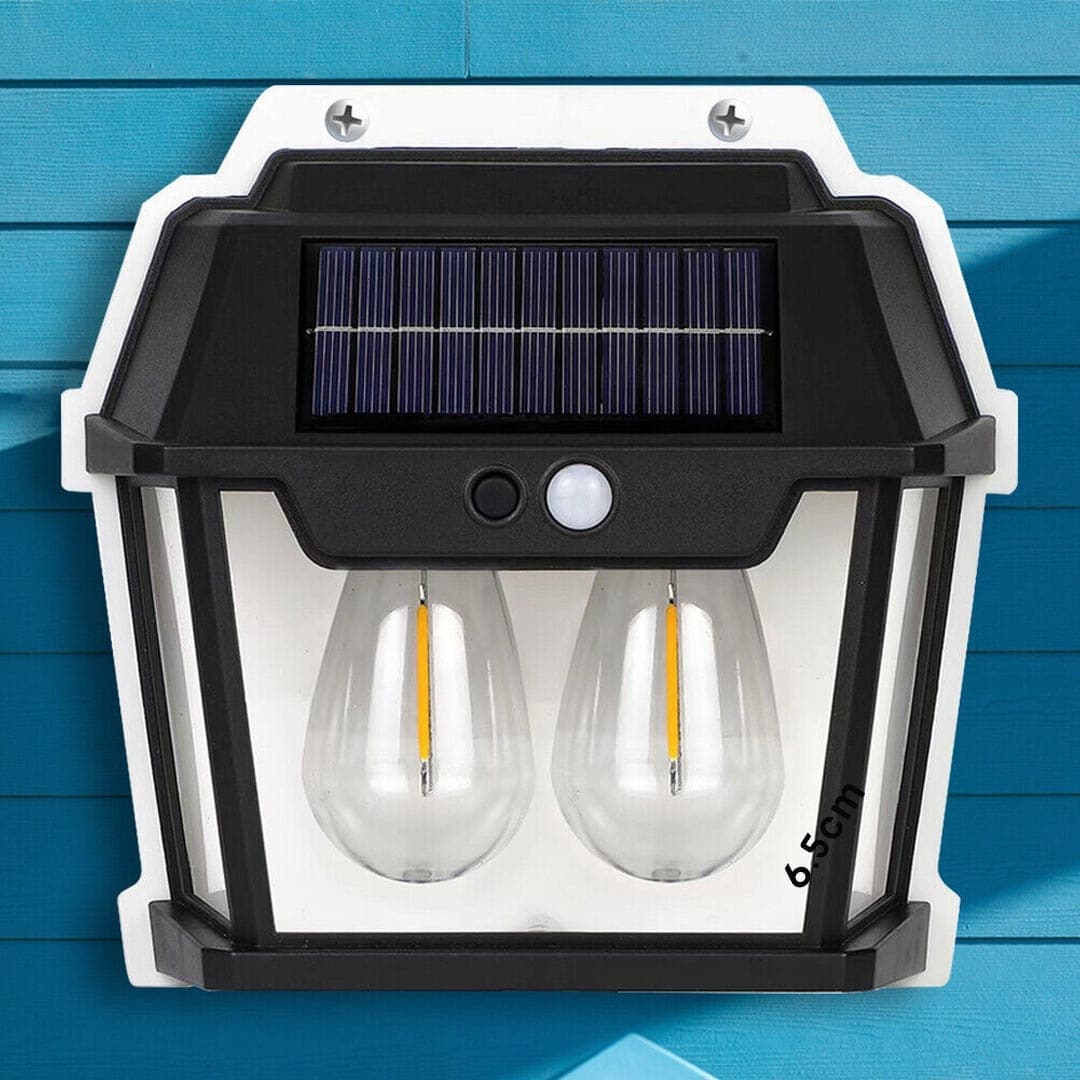 Applique murale solaire étanche pour petite maison, fil Rett à induction, lumière chaude, cour, villa, jardin, extérieur - Décoration - صورة 7