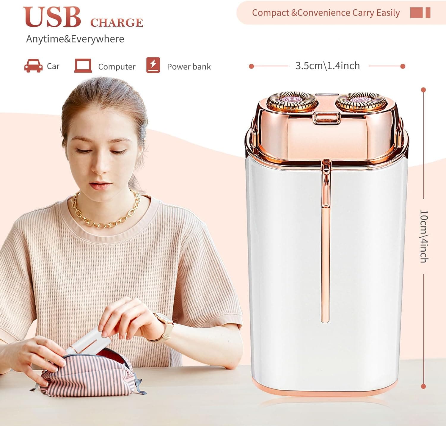 Flawless Face Duo Appareil de rasage électrique avec lumière LED pour épilation instantanée - Soins et Beauté - صورة 3