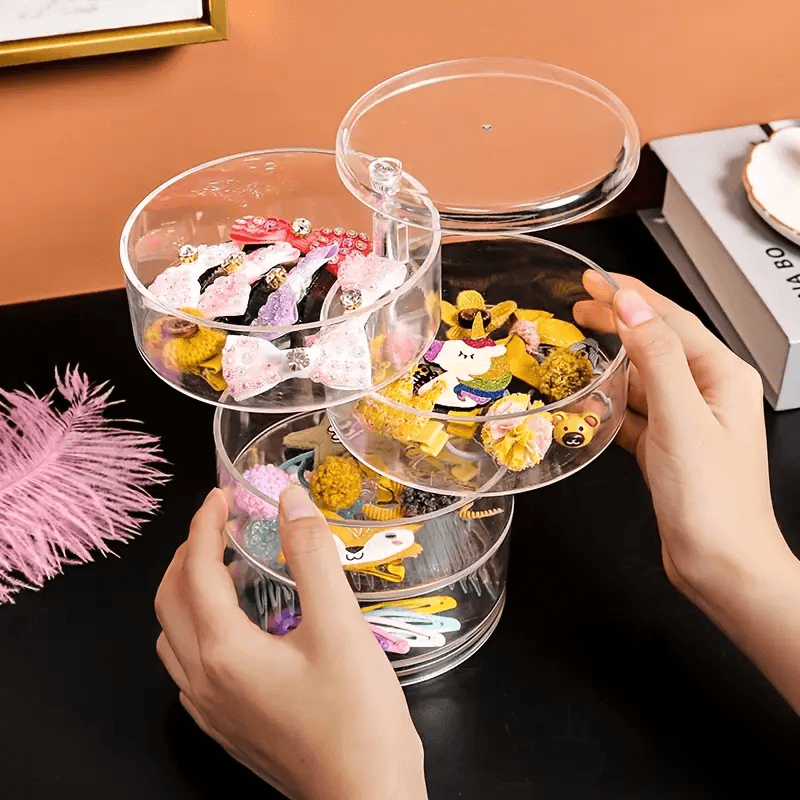 Organisateur de maquillage rotatif à 360 degrés en cristal acrylique - Soins et Beauté - صورة 4
