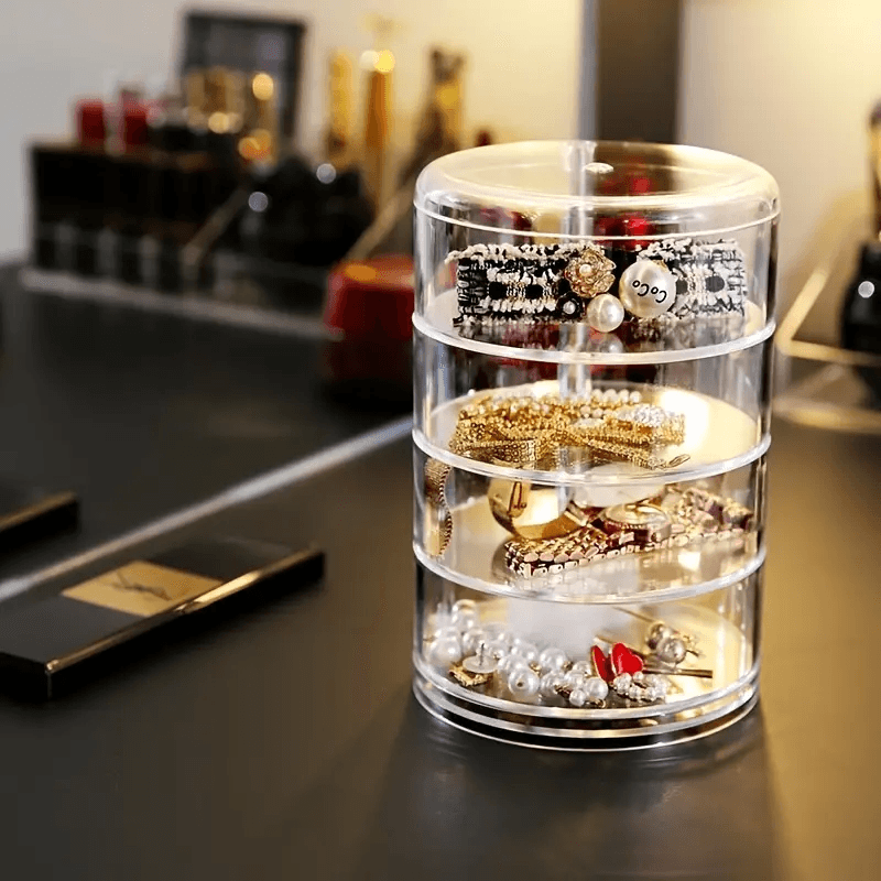 Organisateur de maquillage rotatif à 360 degrés en cristal acrylique - Soins et Beauté - صورة 10