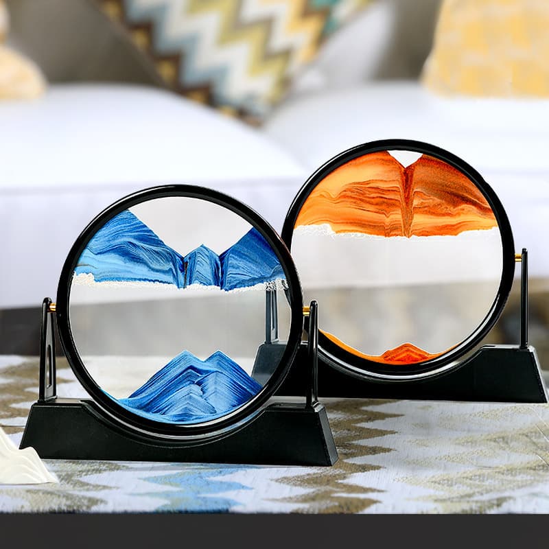 Sablier 3D Avec Support pour la décoration de la maison, sable de mer profonde, art créatif, décoration de bureau, décoration de chambre, cadeau - Décoration - صورة 6
