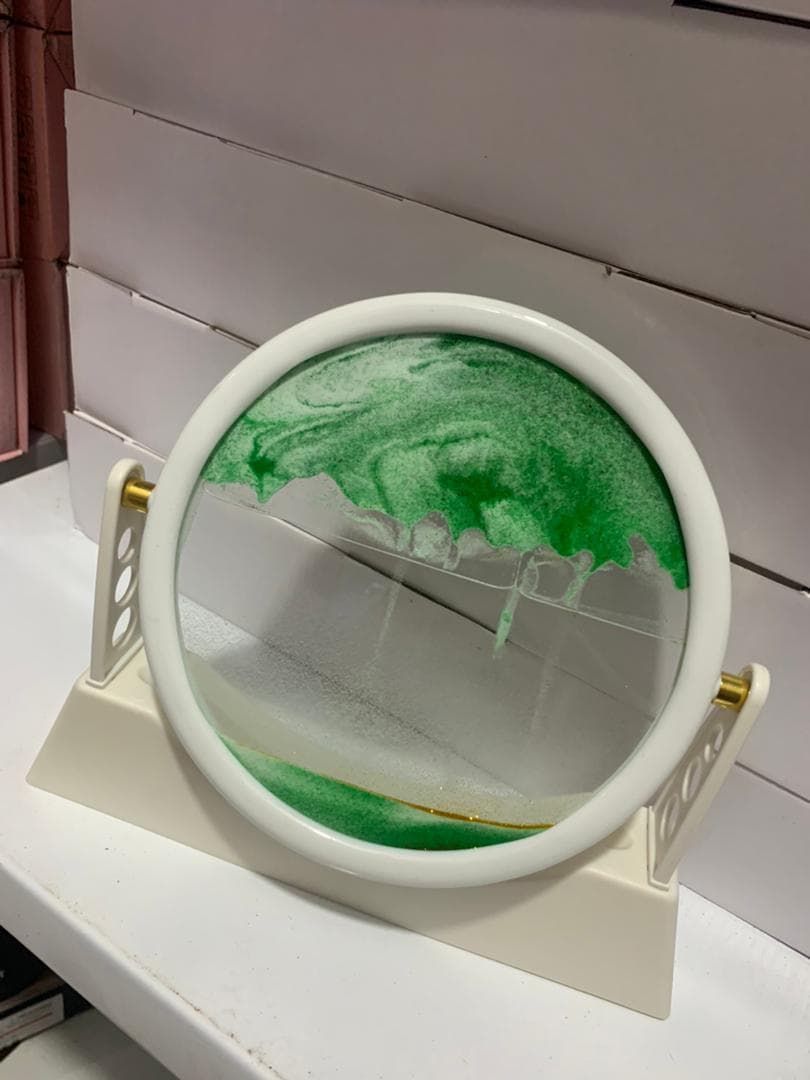 Sablier 3D Avec Support pour la décoration de la maison, sable de mer profonde, art créatif, décoration de bureau, décoration de chambre, cadeau - Décoration - صورة حقيقية 8