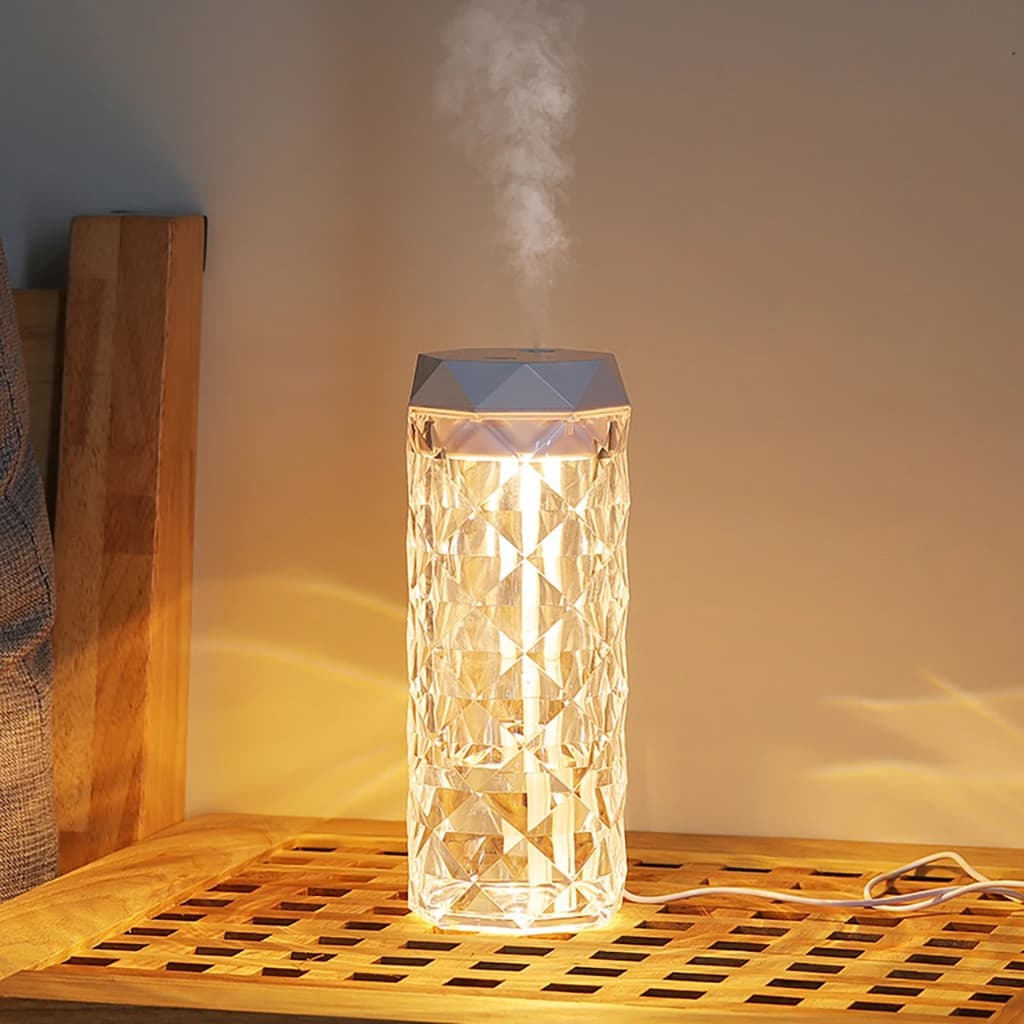 Lampe en cristal avec humidificateur d’air, diffuseur d’arôme, USB 900ml - Décoration - صورة 12
