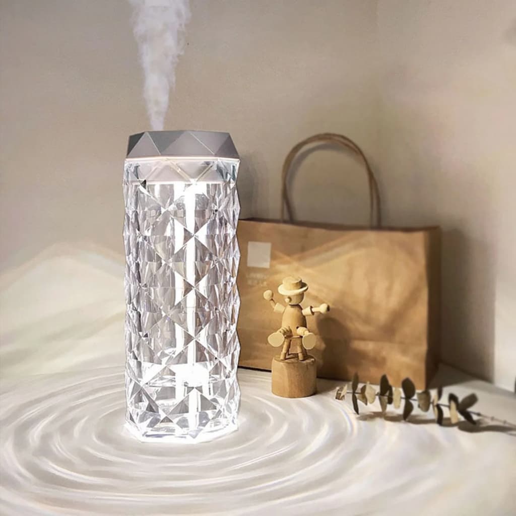 Lampe en cristal avec humidificateur d’air, diffuseur d’arôme, USB 900ml - Décoration - صورة 16