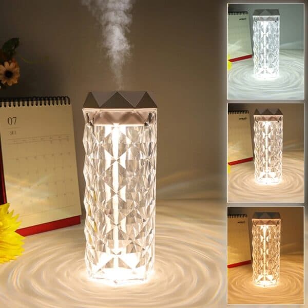Lampe en cristal avec humidificateur d’air, diffuseur d’arôme, USB 900ml - Décoration - صورة 17